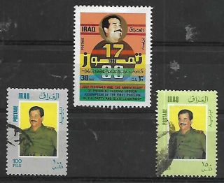 Iraq A Selection Of (3) Saddam 