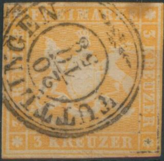 German States Württemberg 1857 Mi 7a Coat Of Arms Definitive
