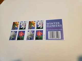 Scott 4862 - 65 Us Stamp 2014 Forever Winter Flowers Booklet Of 20 Mnh