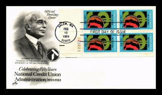 Dr Jim Stamps Us National Credit Union Art Craft First Day Cover Plate Block