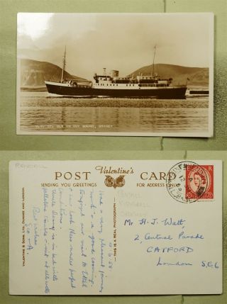 Dr Who 1955 Gb Rendall Paquebot St Ola Ship Hoy Sound Postcard E41227