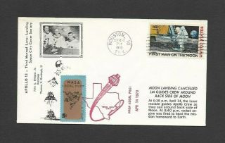 U.  S.  1970 Nasa Local Post Cover,  Apollo 13,  Moon Landing Cancelled
