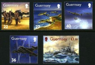 Guernsey 2003 Memories Of World War Two Set Of All 5 Commemorative Stamps Mnh