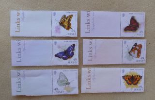 2017 Jersey Links With China Butterflies Set Of 6 Stamps Mnh