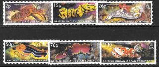 British Indian Ocean Terr Sg276/81 2003 Sea Slugs Mnh