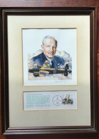 Sir Arthur T Harris Framed Limited Edition Print And First Day Issue Stamp