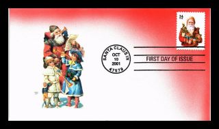 Dr Jim Stamps Us Santa Claus Indiana Fdc Limited Edition Christmas Cover