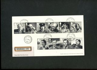 2014 Remarkable Lives Gpo Fdc With York Cds