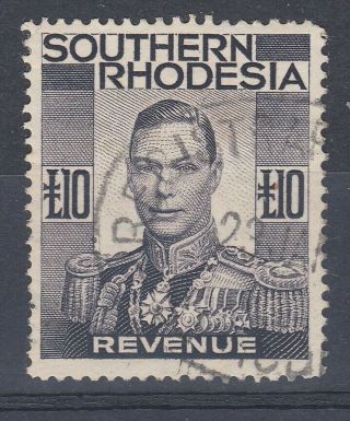 Southern Rhodesia 1937 £10 Revenue 0819 - 117