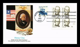Dr Jim Stamps Us Henry Clay Great Pacificator First Day Cover Plate Block