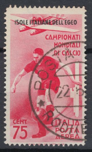 Greece,  Italy,  Dodecanese 1934 Scott C29 Football,  Air Post,  Soccer Issue