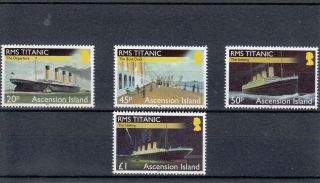 Ascension Island 2012 Mnh 100th Anniv Loss Rms Titanic 4v Set Boats Ships