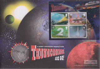 Gb Stamps First Day Cover 2011 Thunderbirds Are Go With Medallion