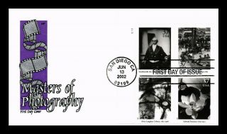 Dr Jim Stamps Us Masters Of Photography Fdc House Of Farnum Cover Block Of Four