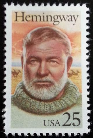 1989 25c Ernest Hemingway,  American Author Scott 2418 F/vf Nh