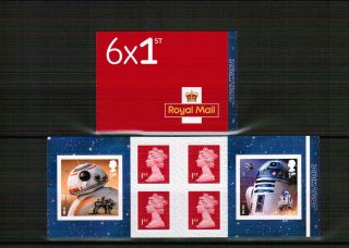 Great Britain 2017 Star Wars Pm 58 Stamp Booklet