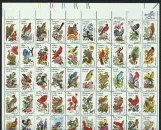 U.  S.  States Birds/flowers Issue Scott 2002b & 2002ac (2) Sheets @ 40 Face
