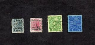 1903 - 8.  Post Offices In Turkey.  French Currency.  4xdifft Stamps.  G.  U/m.  H C 40e,