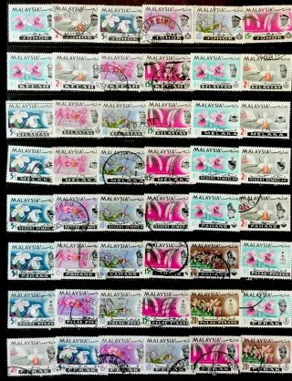 Malaysia Stamps 72 All Different Lot 72519c