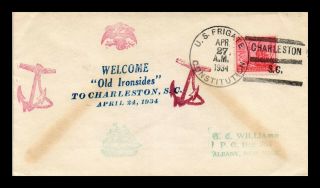Dr Jim Stamps Us Old Ironsides Charleston South Carolina Event Cover 1934