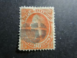 U.  S.  Official Stamps:1873 Interior Dept.  O24).  Many Faults,  Reference Item Only