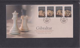 Gibraltar 2012 International Chess Festival First Day Cover Fdc Gib Special Pmk