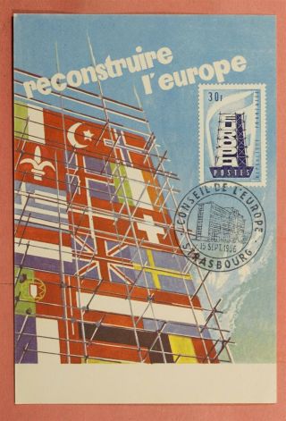 Dr Who 1956 France Fdc 806 Rebuilding Europe Postcard 118996