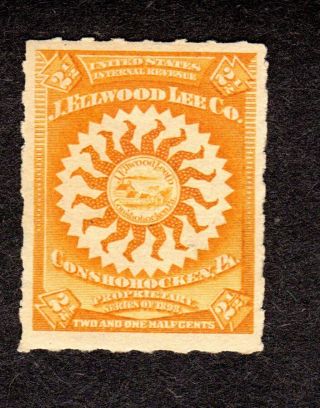 Private Die Medicine Stamp,  Scott Rs293 J Ellwood Lee Lot 190135