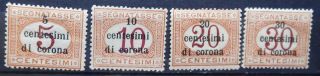 Italy - Julisch - Venetien,  Trentino & Dalmatien 1919 Mi: 1 - 4 Porto Mnh