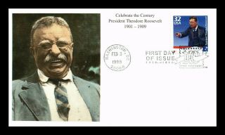 Dr Jim Stamps Us President Theodore Roosevelt First Day Cover Celebrate Century