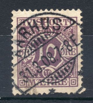 Denmark = 1907 Newspaper Stamp 10 Ore Deep Lilac.  Sg N134.  Fine.