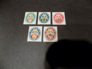 1928 Set Of `welfare Fund Arms` Stamps In Mounted