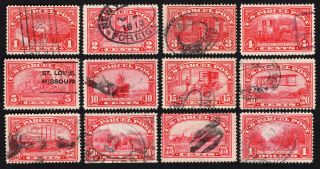 Usa 1912 Parcel Post Set Of Stamps Scott Q1 - Q12 Cv=207.  65$
