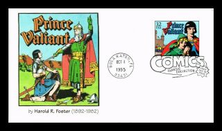 Dr Jim Stamps Us Prince Valiant Classic Comics Harold Foster First Day Cover