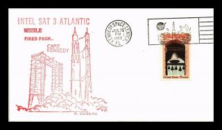 Dr Jim Stamps Us Intel Sat 3 Missile Fired Space Event Cover R Dubeau 1969