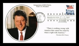 Dr Jim Stamps Us Bill Clinton Inauguration Event Mystic Cover Washington Dc 1993