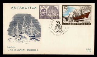 Dr Who 1965? Belgium Fdc Antarctic Expedition Ship Cachet Semi Post E41087