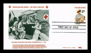 Dr Jim Stamps Us Red Cross Feed Fliers First Day Cover Scott 1910 Washington Dc