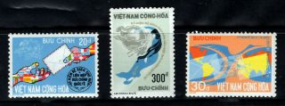 South Vietnam Sc 493 - 495 - Mnh - 1974 Upu Centenary