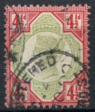 Gb Qv 1887 - 1892 Sg 206,  4.  5d Green And Carmine Registered Postmark D79162