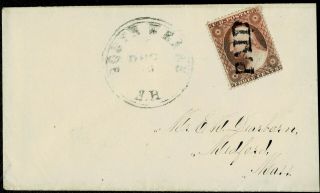 Scott 26 On Cover With South Weare Nh Cds " Paid " Fancy Cancel (gt28)