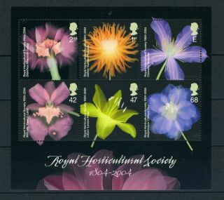 Gb Qeii 2004 Horticultural Society Miniature Sheet Mnh