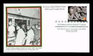 Dr Jim Stamps Us Lunch Counter Sit Ins Form A More Perfect Union Fdc Cover