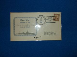 Us Naval Cover: 1935 Uss Texas
