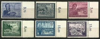 Germany (third Reich) 1944 Mnh - Postal Employees Kameradschaftsblock Sg 876/881