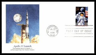 Mayfairstamps Us Fdc 1994 Apollo 11 Launch Moon Landing Issue First Day Cover Ww
