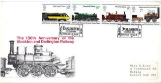 1975 Railways - B&w (derwent) Steam Loco Cover - Darlington Ticket H/s