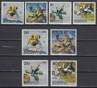 K7 Burundi Set Of 8 Space Stamps Airmail Mnh