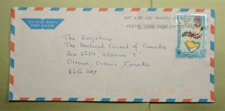 Dr Who 1996 Oman To Canada Air Mail C121241