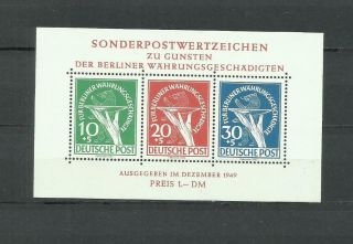 Germany West Berlin 1949,  Block 1,  Facsimile From 1982